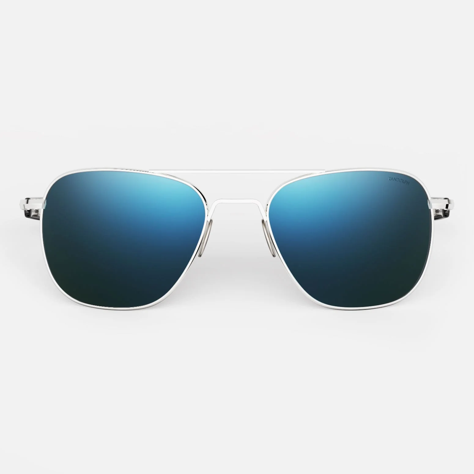 Aviator 23k White Gold & Cobalt - Prescription Sunglasses