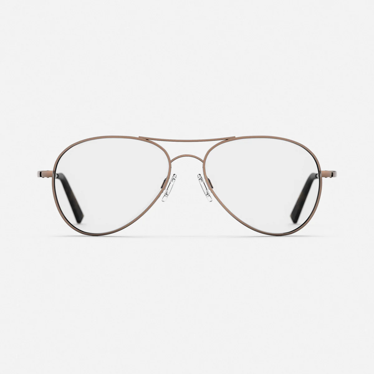 Amelia - 22k Chocolate Gold & Clear - Prescription Eyewear