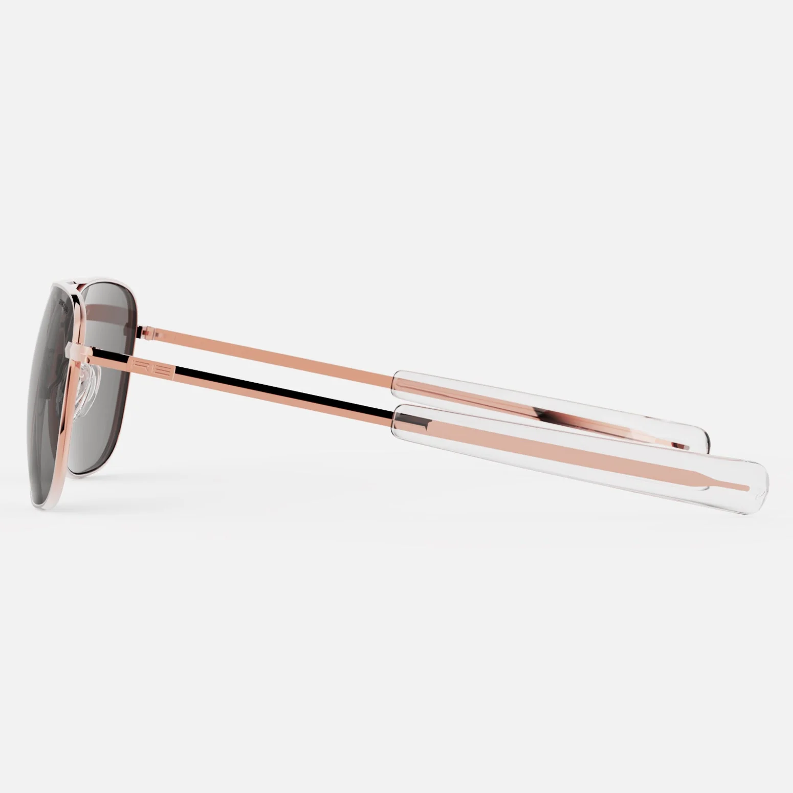 Aviator - 22k Rose Gold & American Gray - Prescription Sunglasses