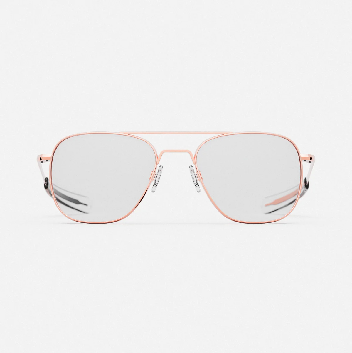 Aviator - 22k Rose Gold & Clear - Prescription Eyewear