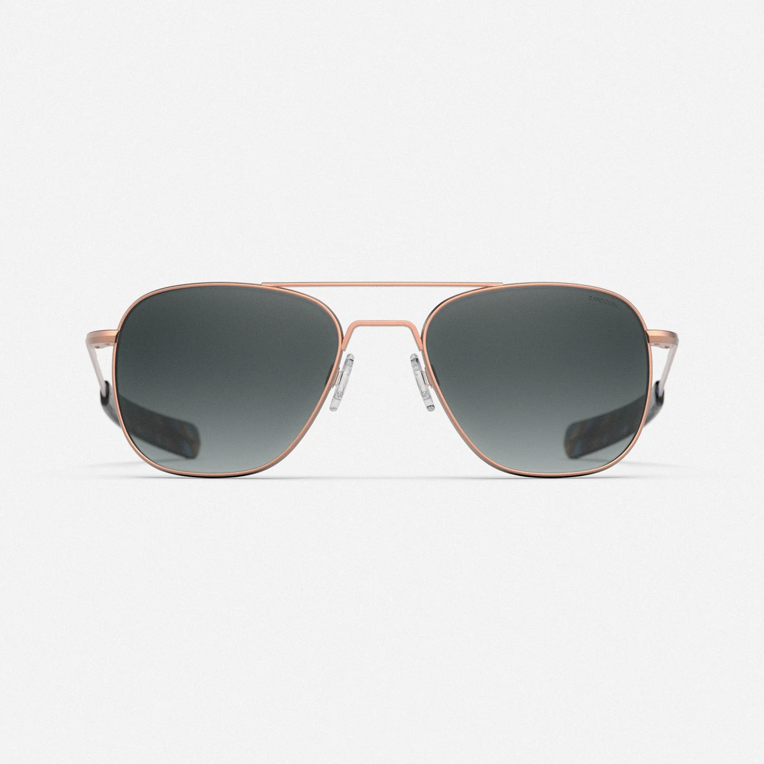 Aviator - 22k Satin Rose Gold & Slate