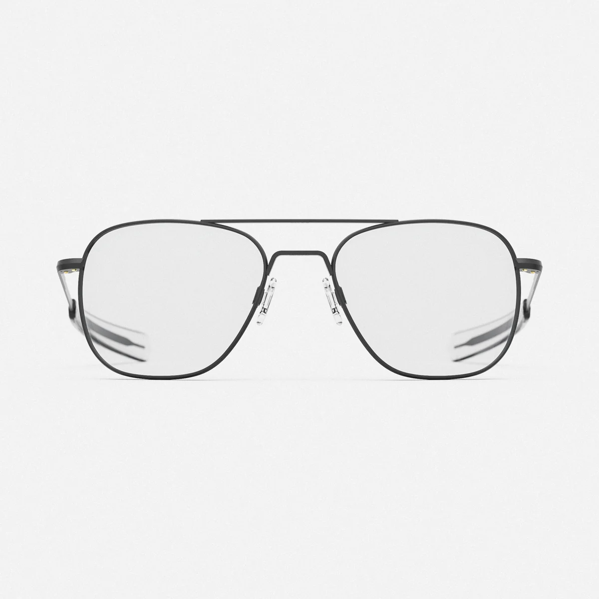 Aviator - Matte Black & Clear - Prescription Eyewear