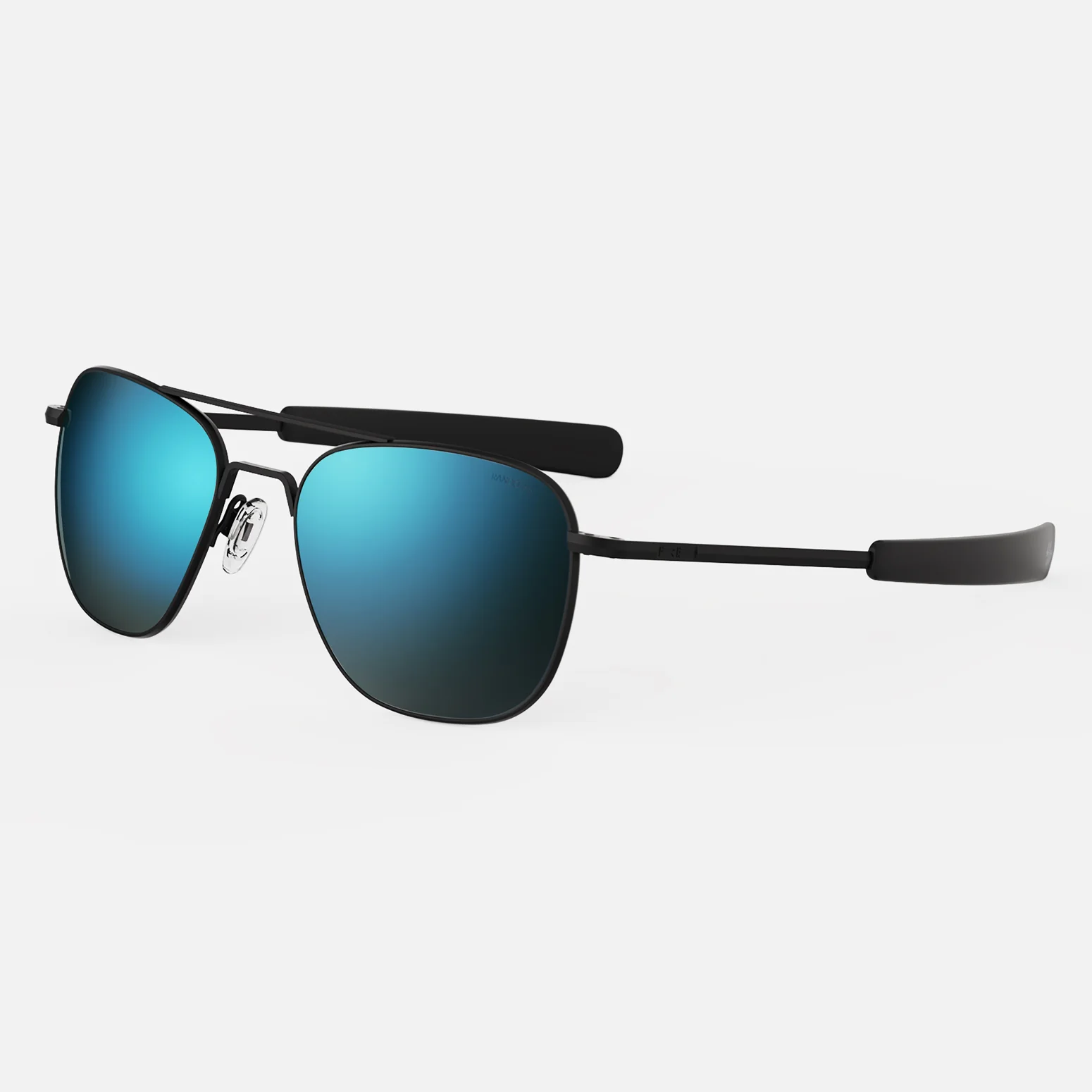 Aviator - Matte Black & Cobalt - Prescription Sunglasses