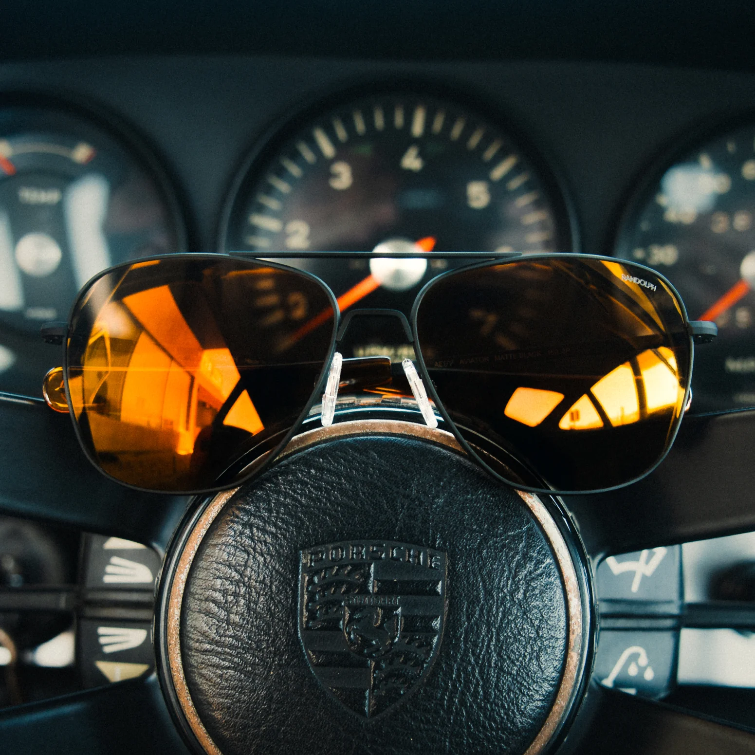 Aviator - Matte Black & Redline