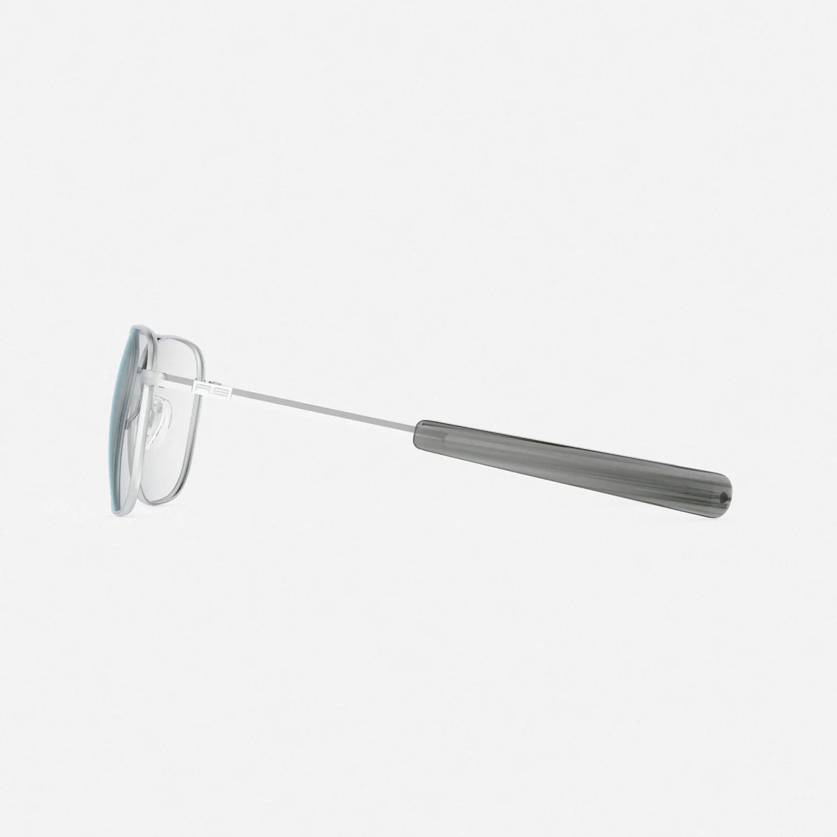 402-Aviator-Matte-Chrome-Clear-Prescription-Eyewear-3.webp Aviator - Matte Chrome & Clear - Prescription Eyewear