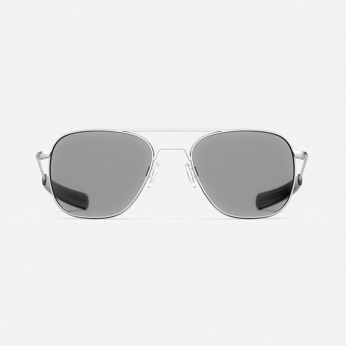 402-Aviator-Matte-Chrome-Clear-Prescription-Eyewear-4.webp Aviator - Matte Chrome & Clear - Prescription Eyewear