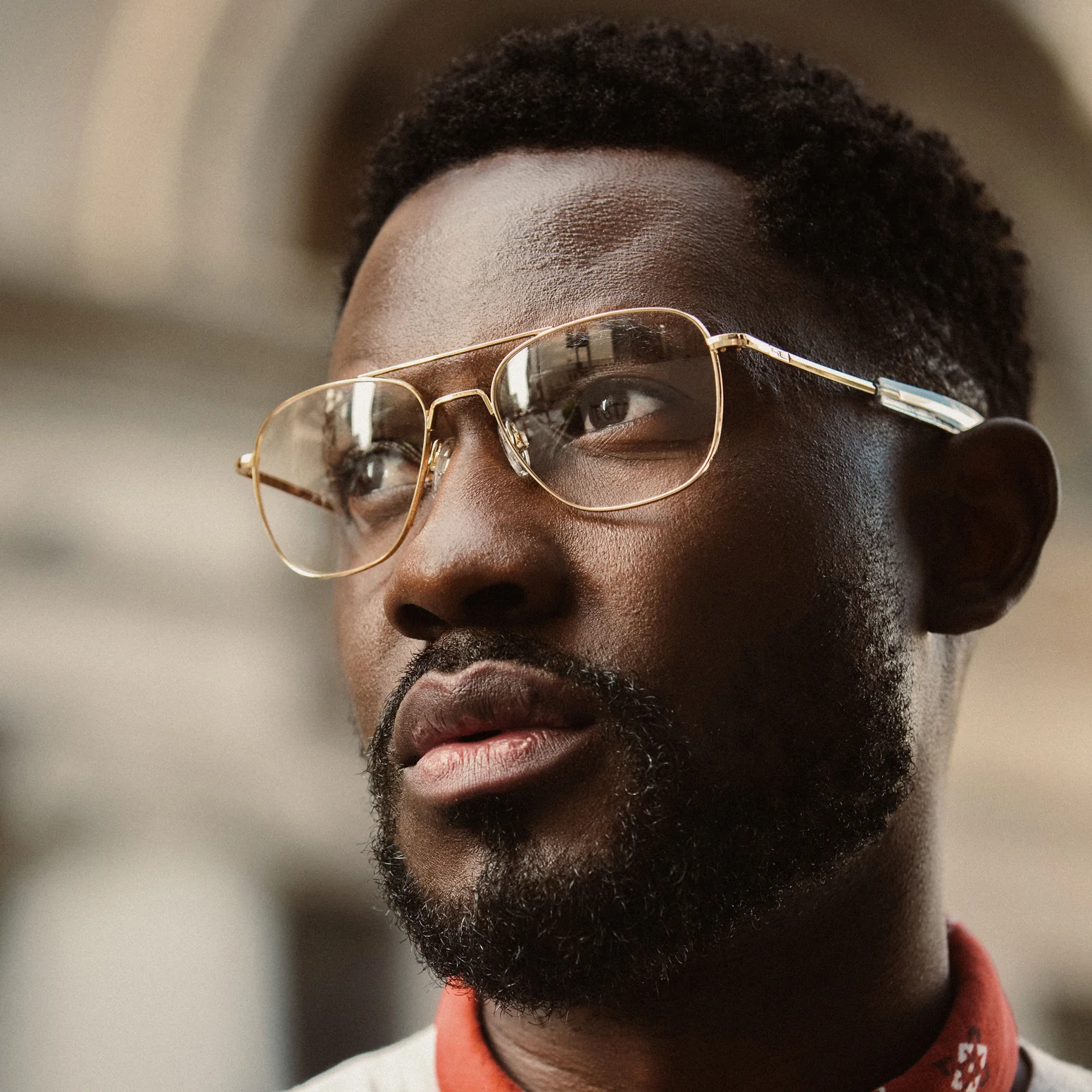 402-Aviator-Matte-Chrome-Clear-Prescription-Eyewear-7.webp Aviator - Matte Chrome & Clear - Prescription Eyewear