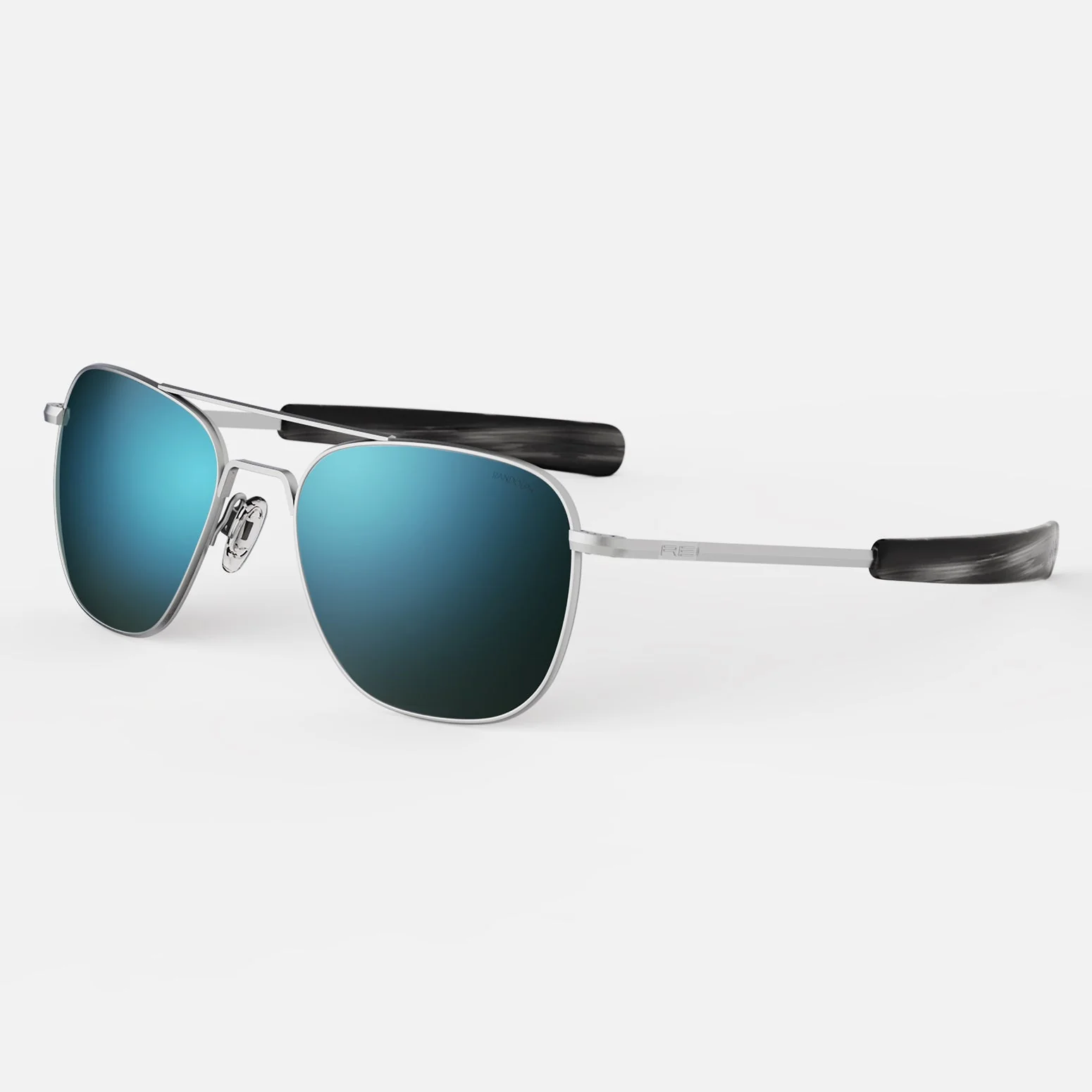 Aviator - Matte Chrome & Cobalt - Prescription Sunglasses
