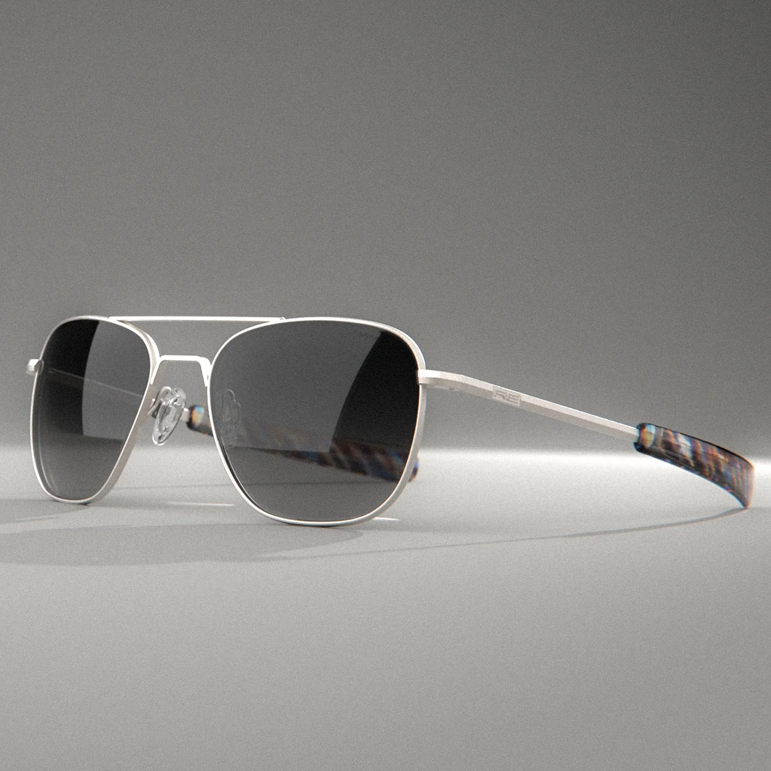 Aviator - Satin Silver & Coastal Gray