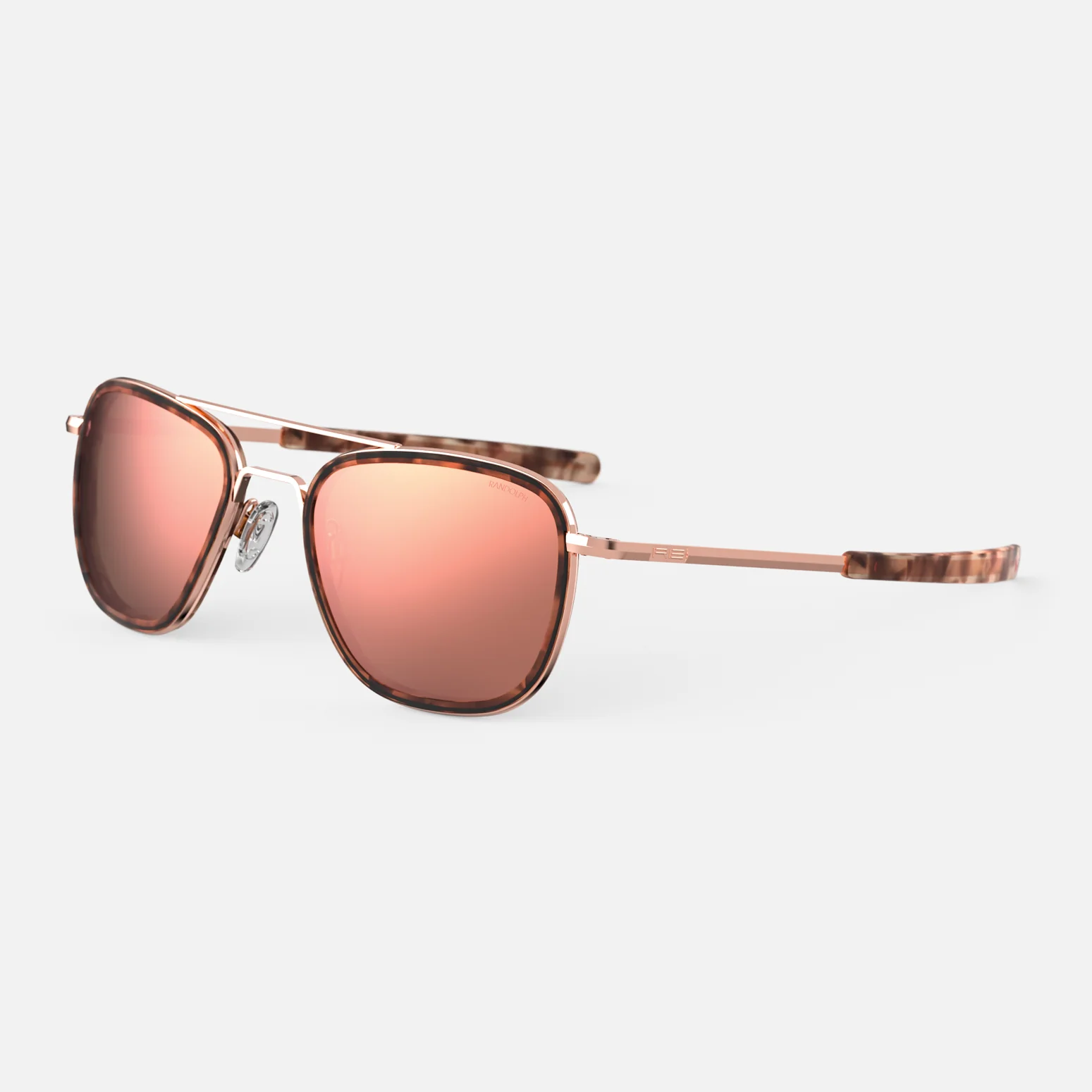 Aviator Fusion - 22k Rose Gold & Rose Tortoise Inlay & Rose Gold