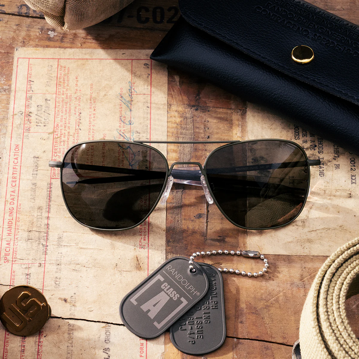 Class A Aviator - Military Olive & American Gray