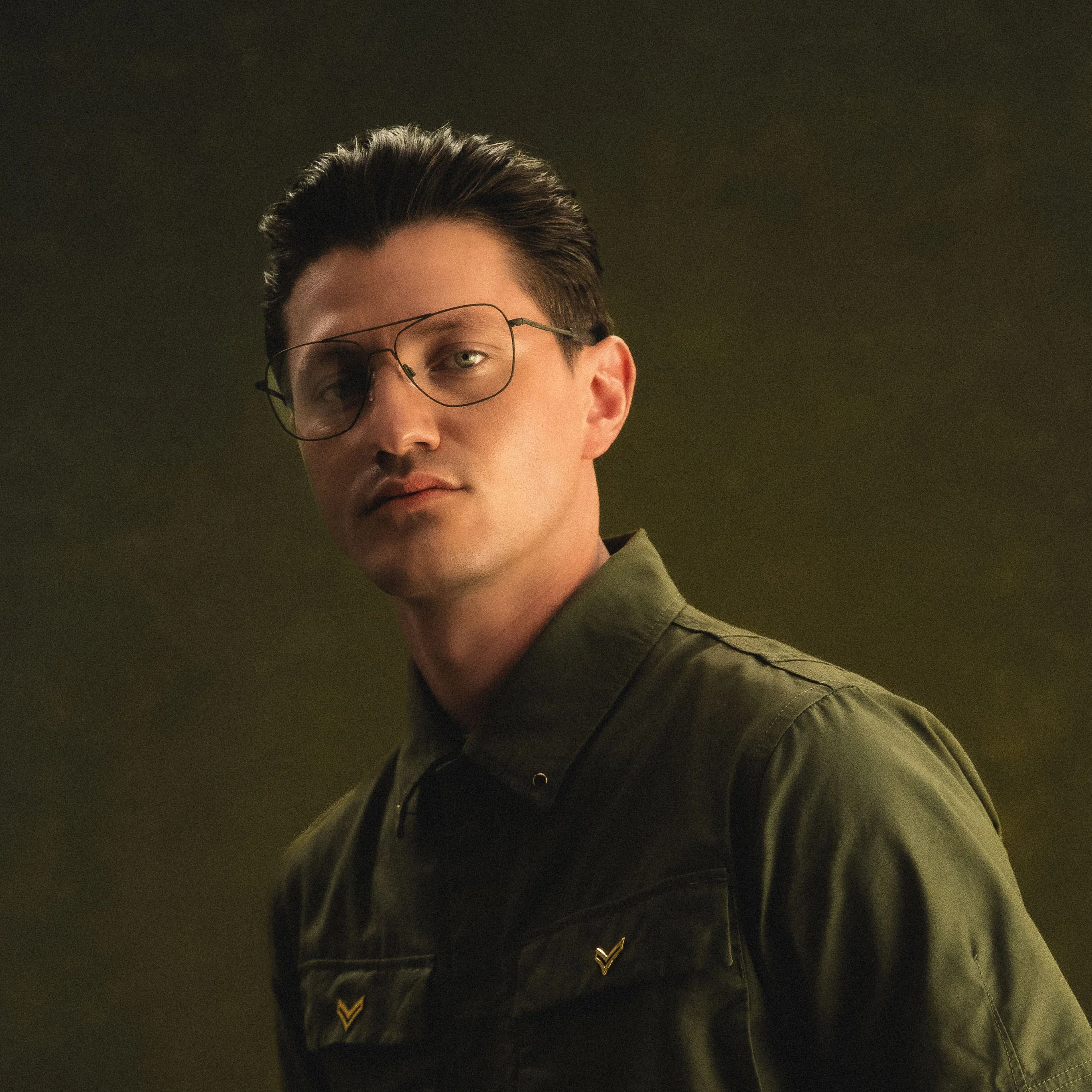 Class A Aviator - Military Olive & Clear - Prescription Eyewear