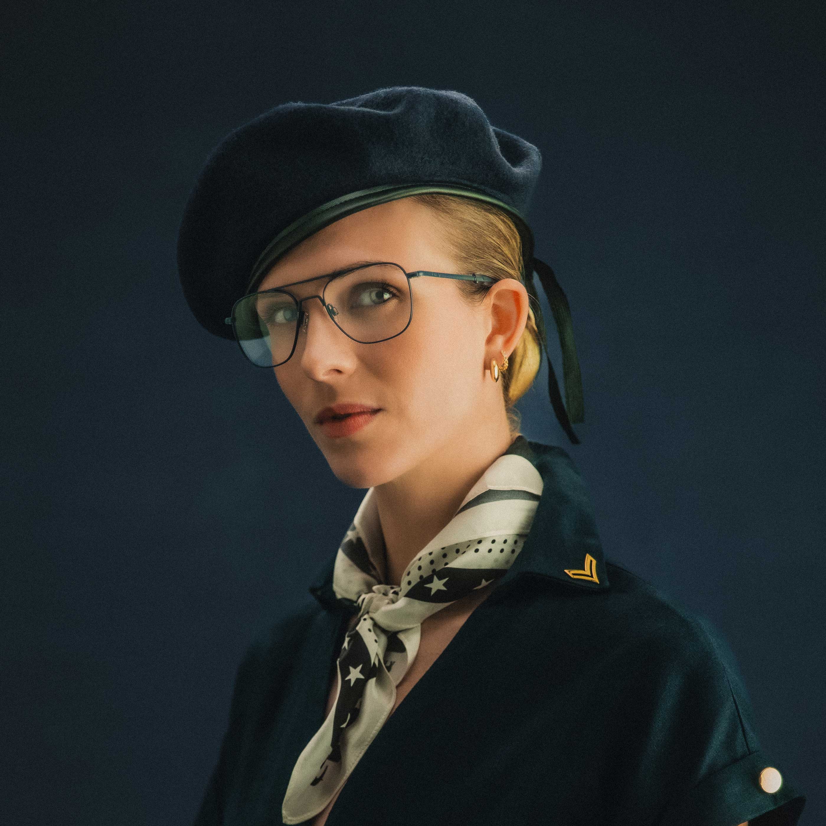 Class A Aviator - Navy & Clear - Prescription Eyewear