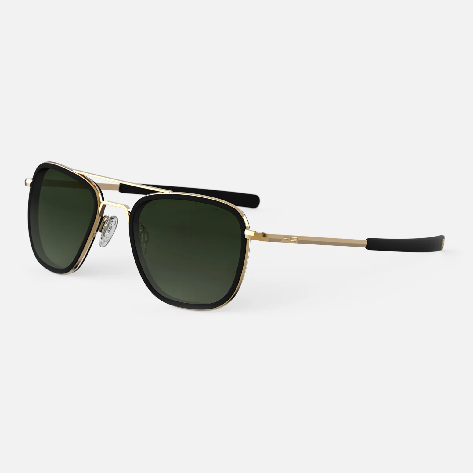 Aviator Fusion - 23k Gold & Matte Onyx Inlay & Evergreen