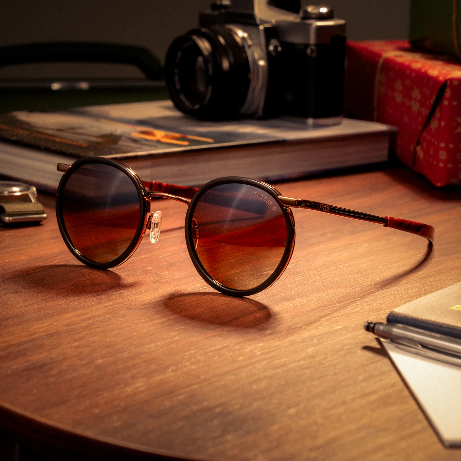 P3 Fusion - 22k Chocolate Gold & Sierra Inlay & Cape Sand - Prescription Sunglasses