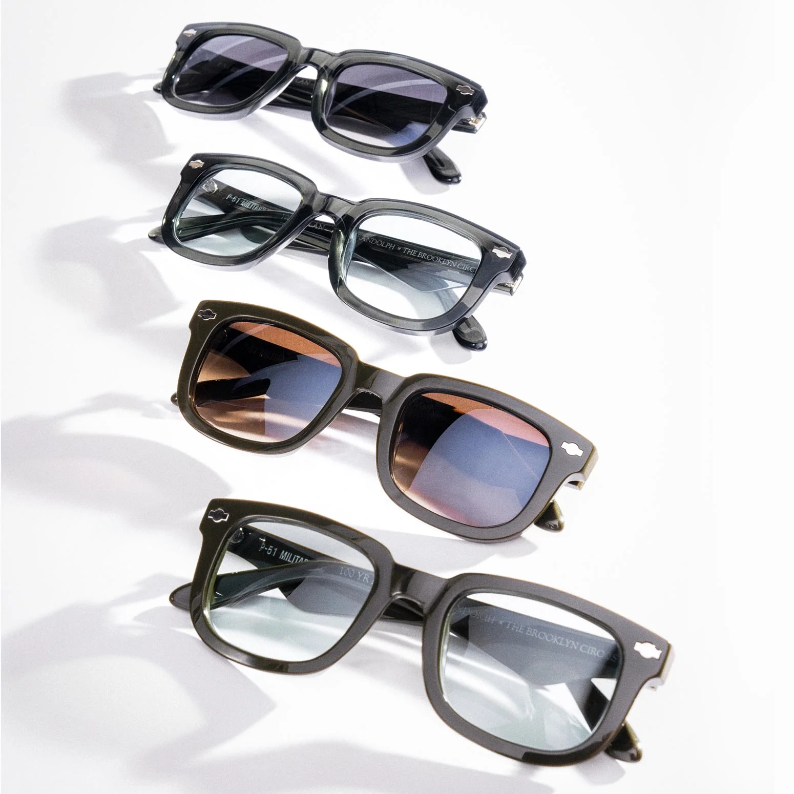 Randolph x BKc P-51 - Military Olive Acetate & Cape Sand Lens