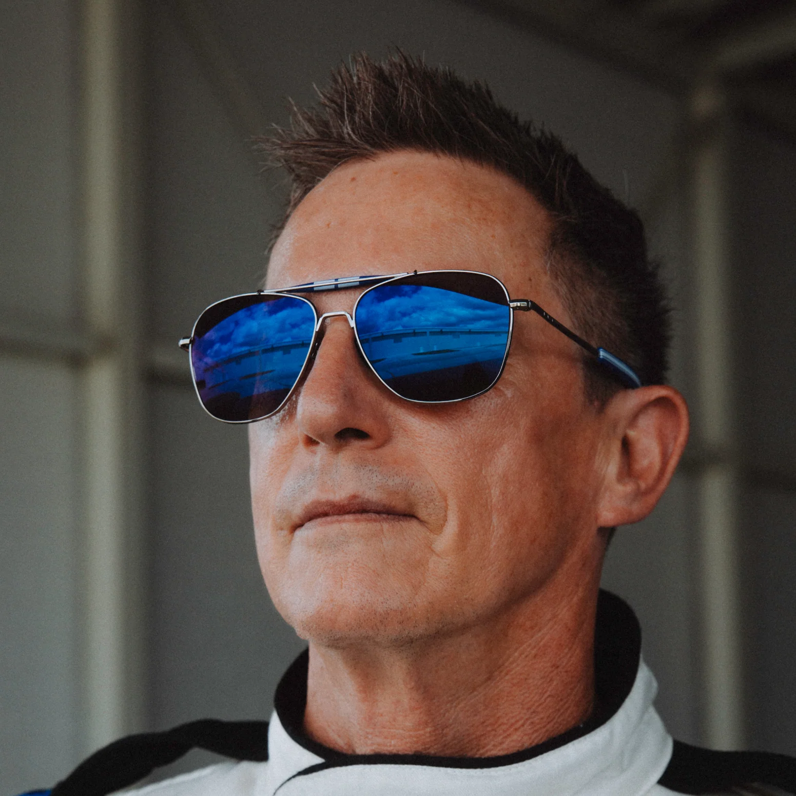 Randolph x Shelby - Aviator II - Gunmetal & Le Mans Blue